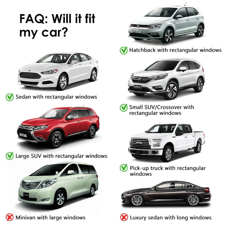 🚗🐛 Univerzalni filtri za avtomobilska okna 🦟-SI