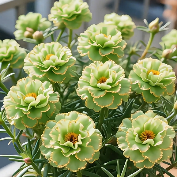Portulaca de encaje dorado🌸✨ Hermosas flores dobles para un color de verano sin esfuerzo-ES