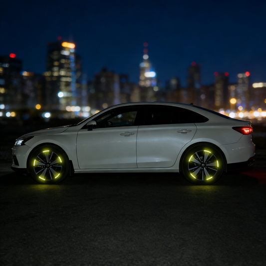 Patobulinti, suasmeninti šviesą atspindintys padangų pločio įspėjamieji lipdukai✨20 vnt.✨-LT