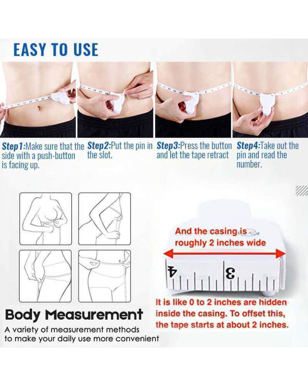 🔥 Αγοράστε 1 και πάρτε 1 δωρεάν 🔥 Πολυλειτουργική μεζούρα σώματος 📏✨-GR