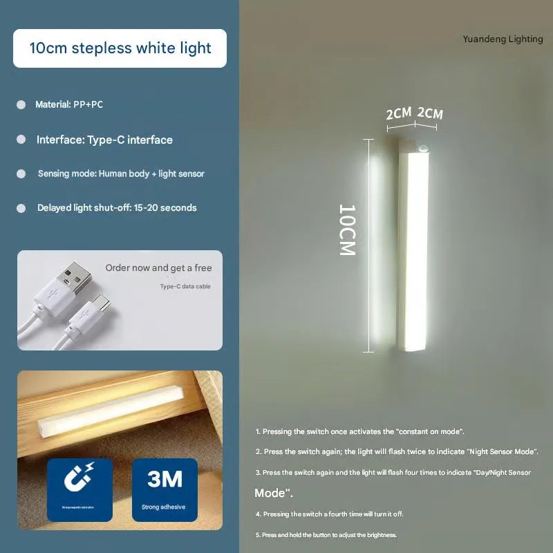 Bekontakčiai, išmanūs, magnetiniai, įkraunami LED žibintai-LT