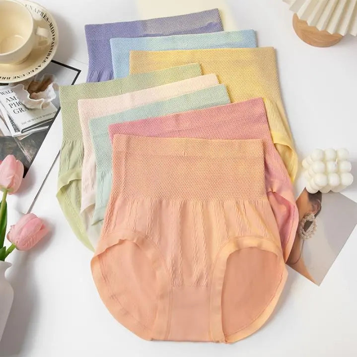 🔥🩲(7 piezas) Último día - 50% de descuento - Braguitas antibacterianas de cintura alta para control de abdomen-ES