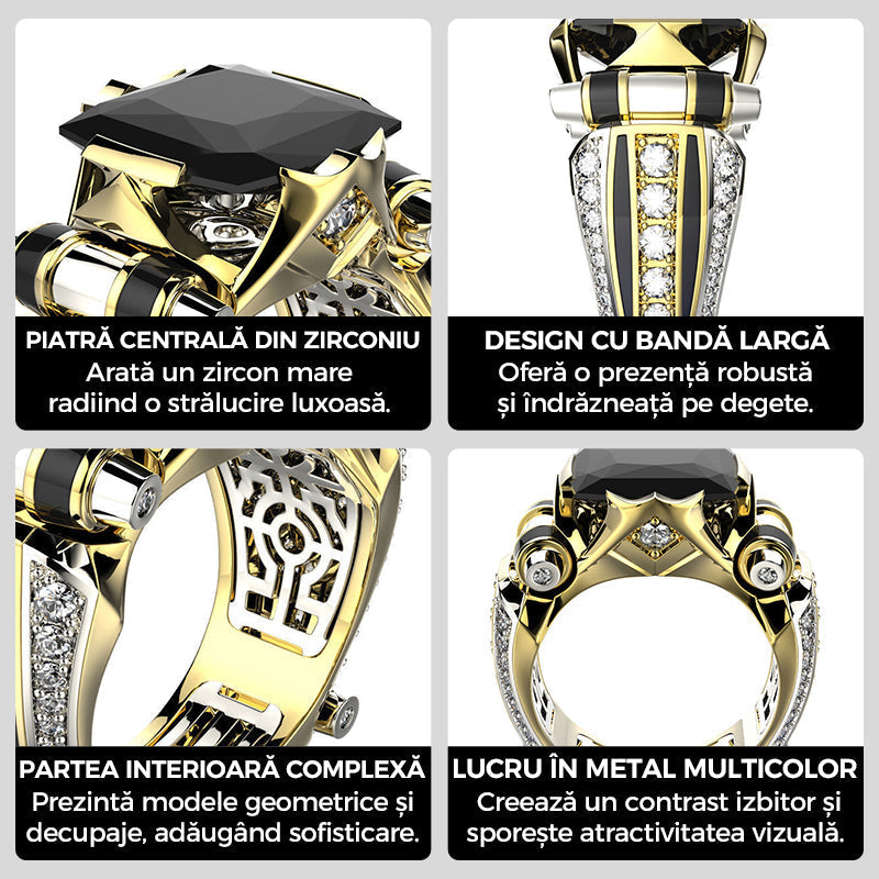 🎁Oferta especial🔥 Anillo ancho antiguo con circonita cúbica-ES