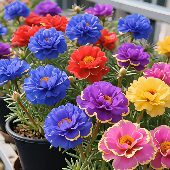 Portulaca de encaje dorado🌸✨ Hermosas flores dobles para un color de verano sin esfuerzo-ES