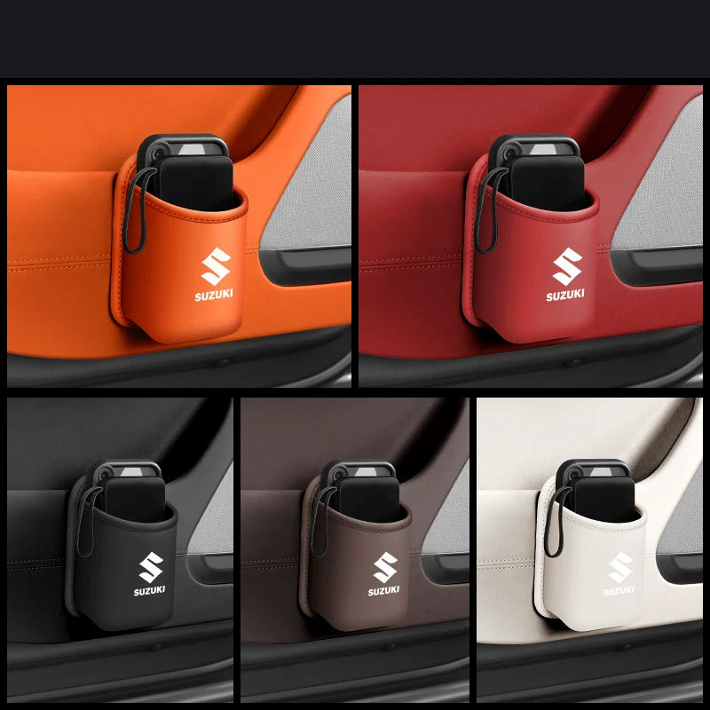 Organizador de portavasos de cuero para coche-ES