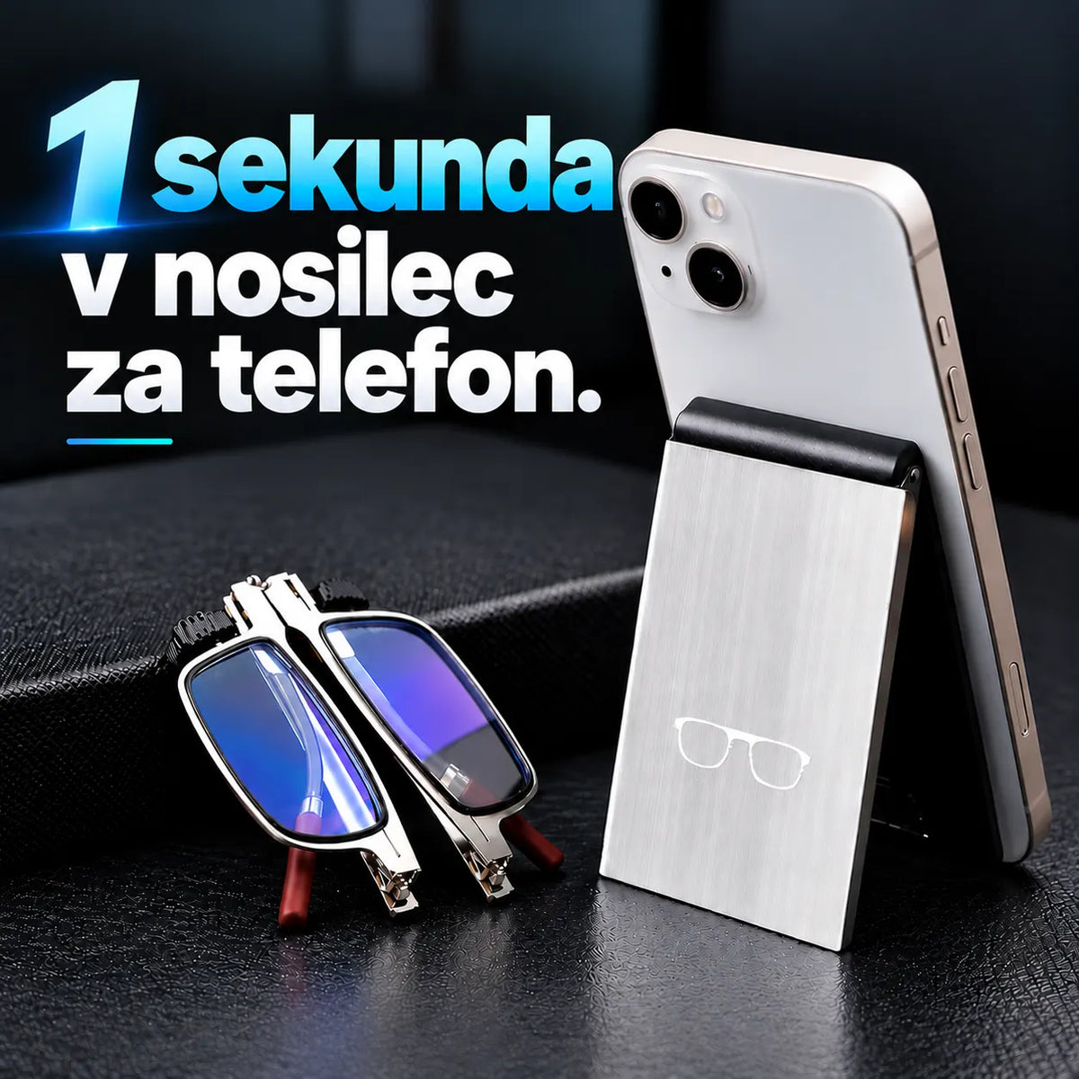 Prenosna očala za branje z zaščito pred modro svetlobo, ki jih lahko pritrdite na telefon
