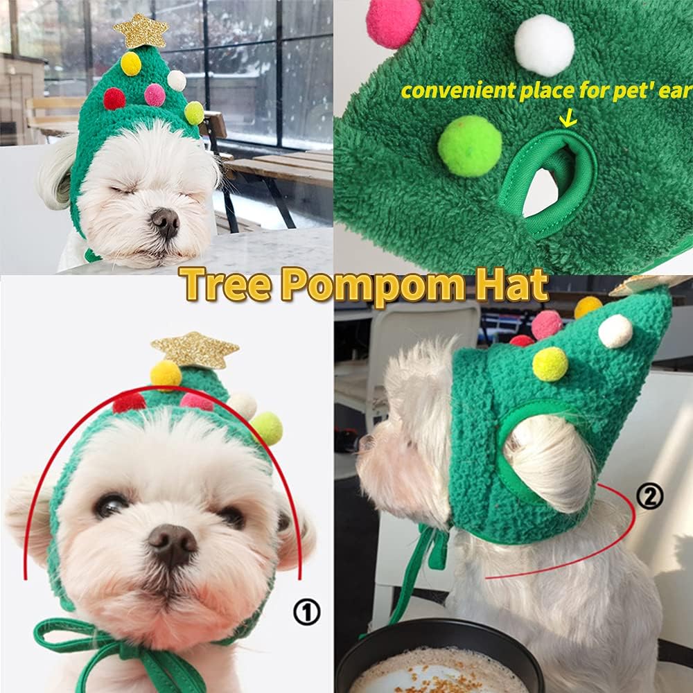 🔥Oferta de Black Friday 50% de descuento🎄Adorable gorro con pompón de árbol de Navidad🎅-ES