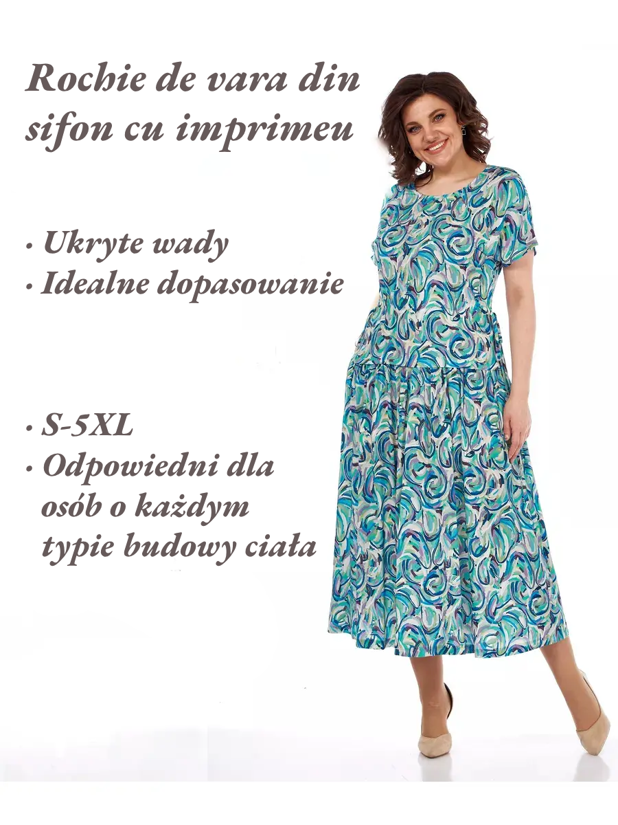 🔥Mejores ofertas🔥🌺Vestido de siifón Calocáiríno con stammàpa👗-ES