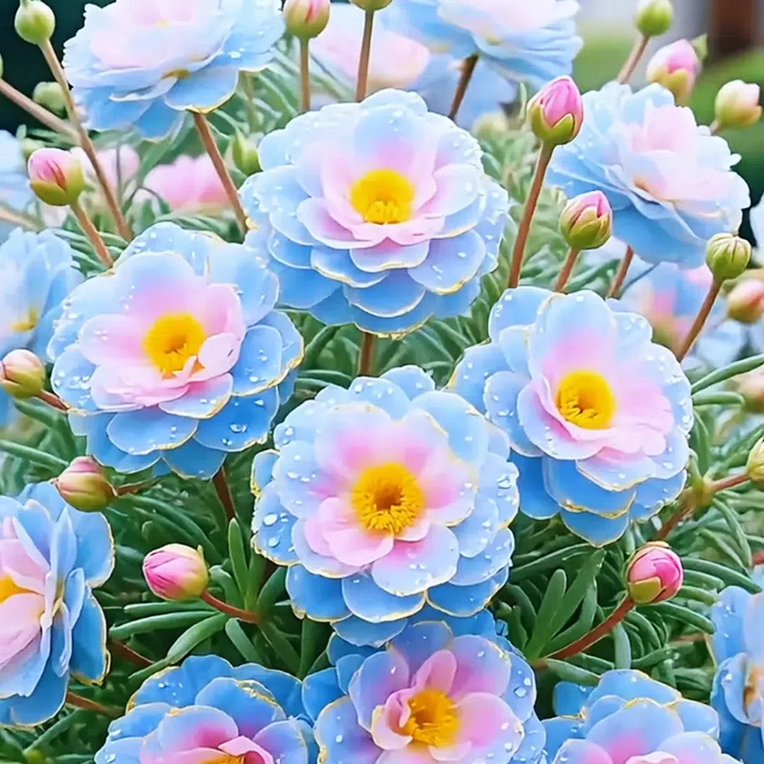 Portulaca de encaje dorado🌸✨ Hermosas flores dobles para un color de verano sin esfuerzo-ES