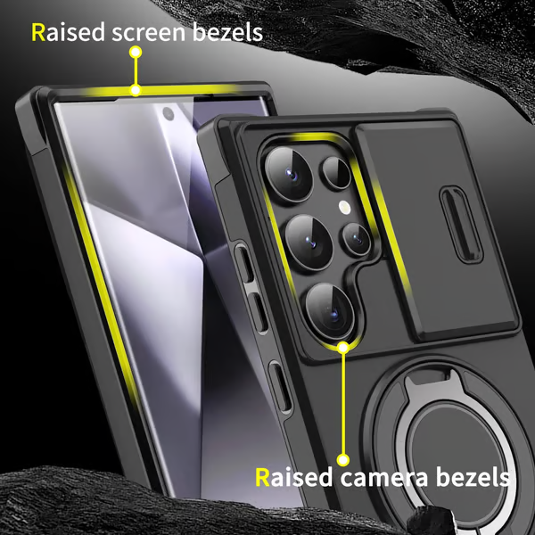 📱Išmatuojamas aukščiausios kokybės „Armor“ dėklas su stovu, skirtas „Samsung Galaxy S“ serijai-LT