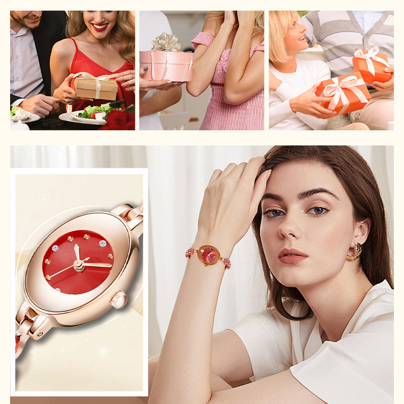 Γυναικείο πολύχρωμο ρολόι βραχιόλι ζιργκόν-GR