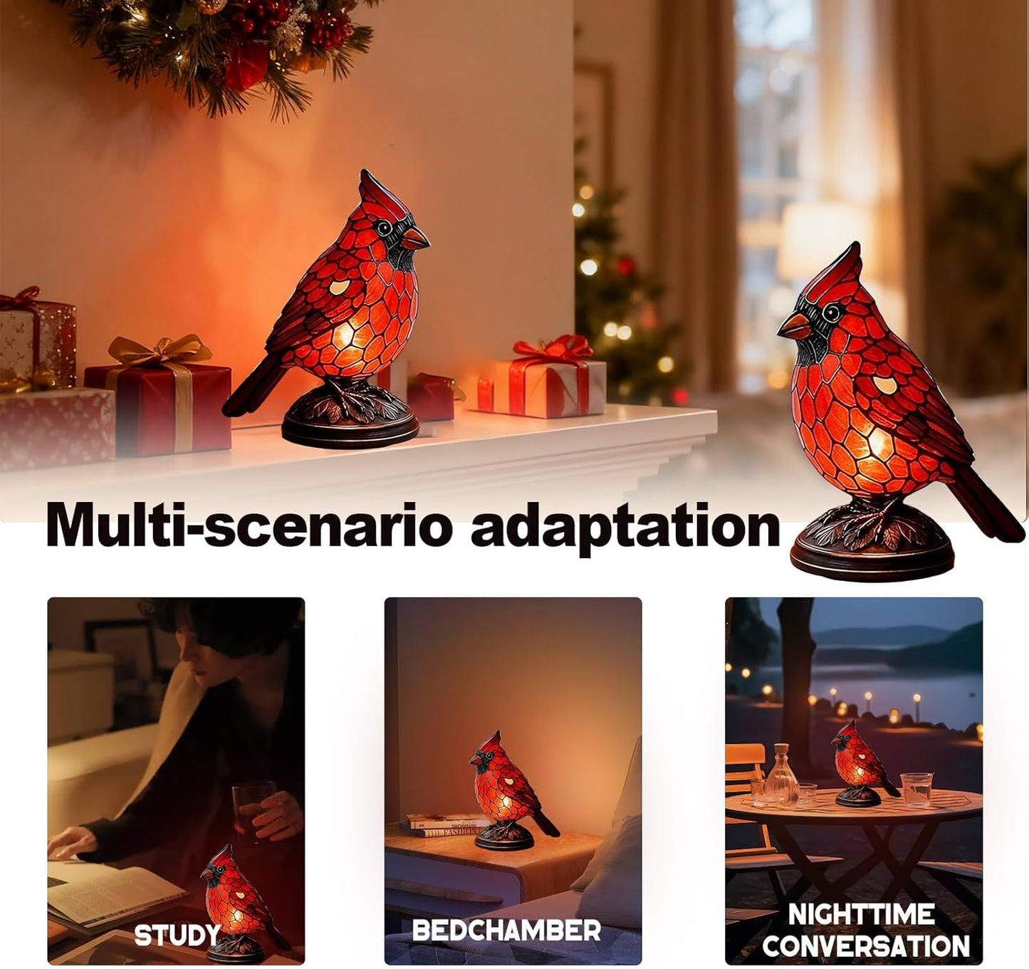 ⏰Zadnji dan razprodaje – 49 % popusta🐦Ročno izdelana svetilka v obliki ptice, vodja kulta v rdečem kostumu-SI