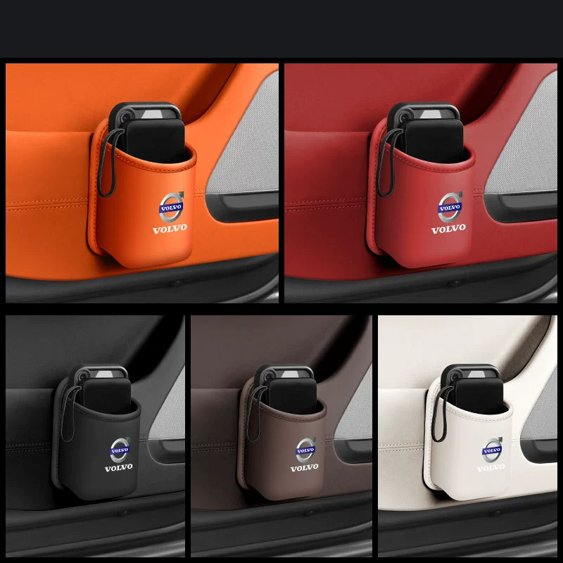 Organizador de portavasos de cuero para coche-ES