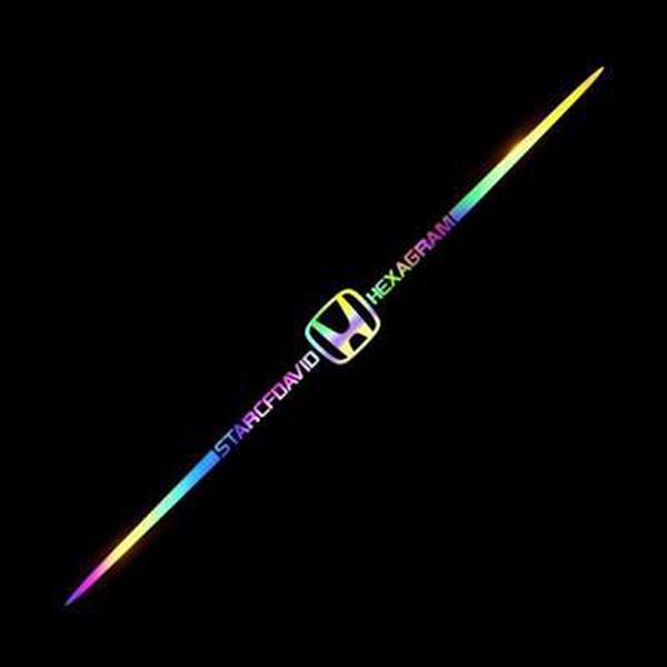 Pegatinas reflectantes láser de colores 3D para coche, 4 unidades-ES