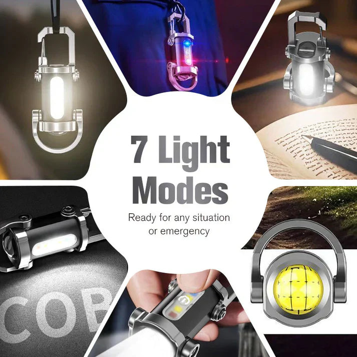 【✨1+1 brezplačno】Prenosna, polnilna, svetla svetilka za obesek za ključe - SI