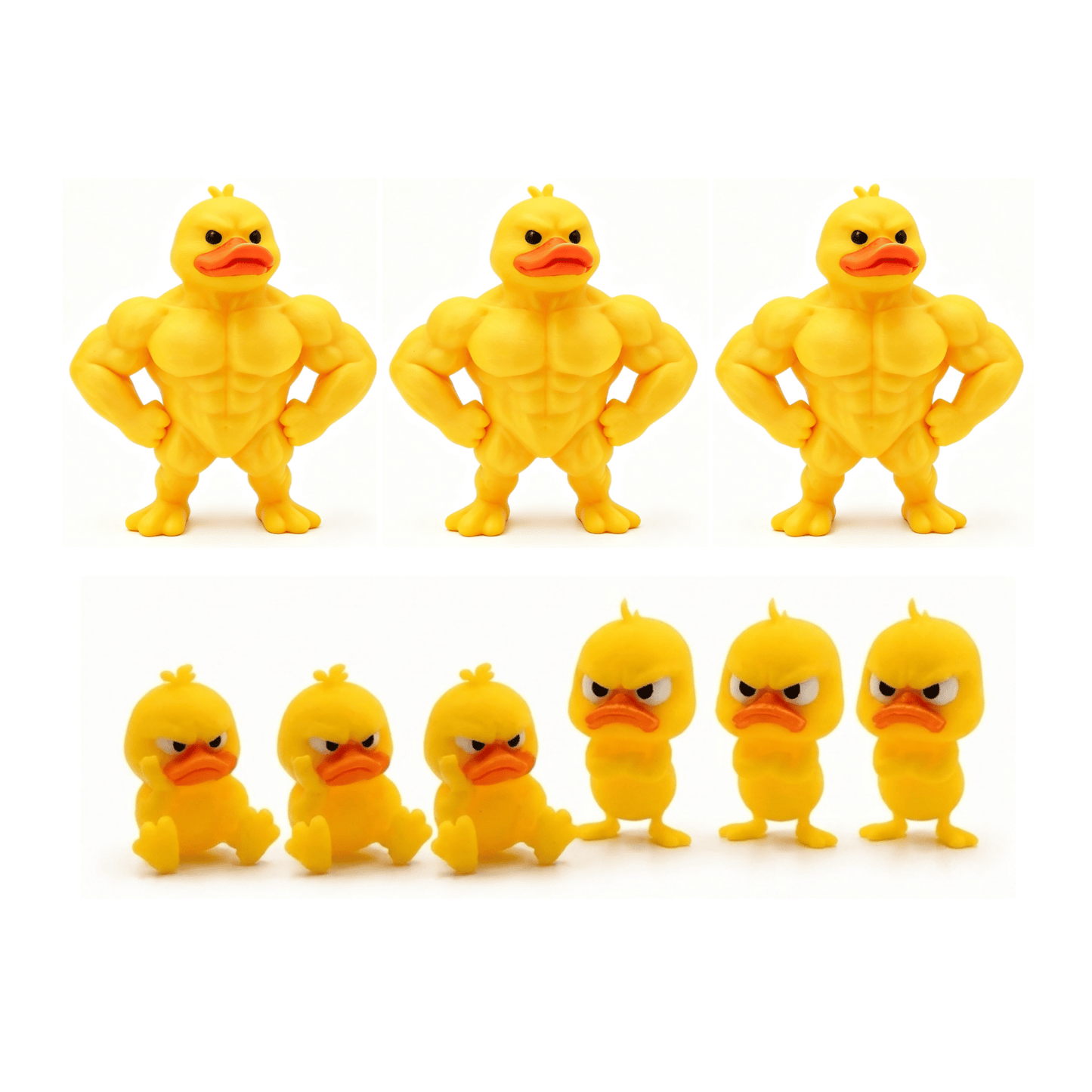 😠 „Angry Duck“ stalo figūrėlė – suteikite savo stalui žaismingumo! 🐥-LT