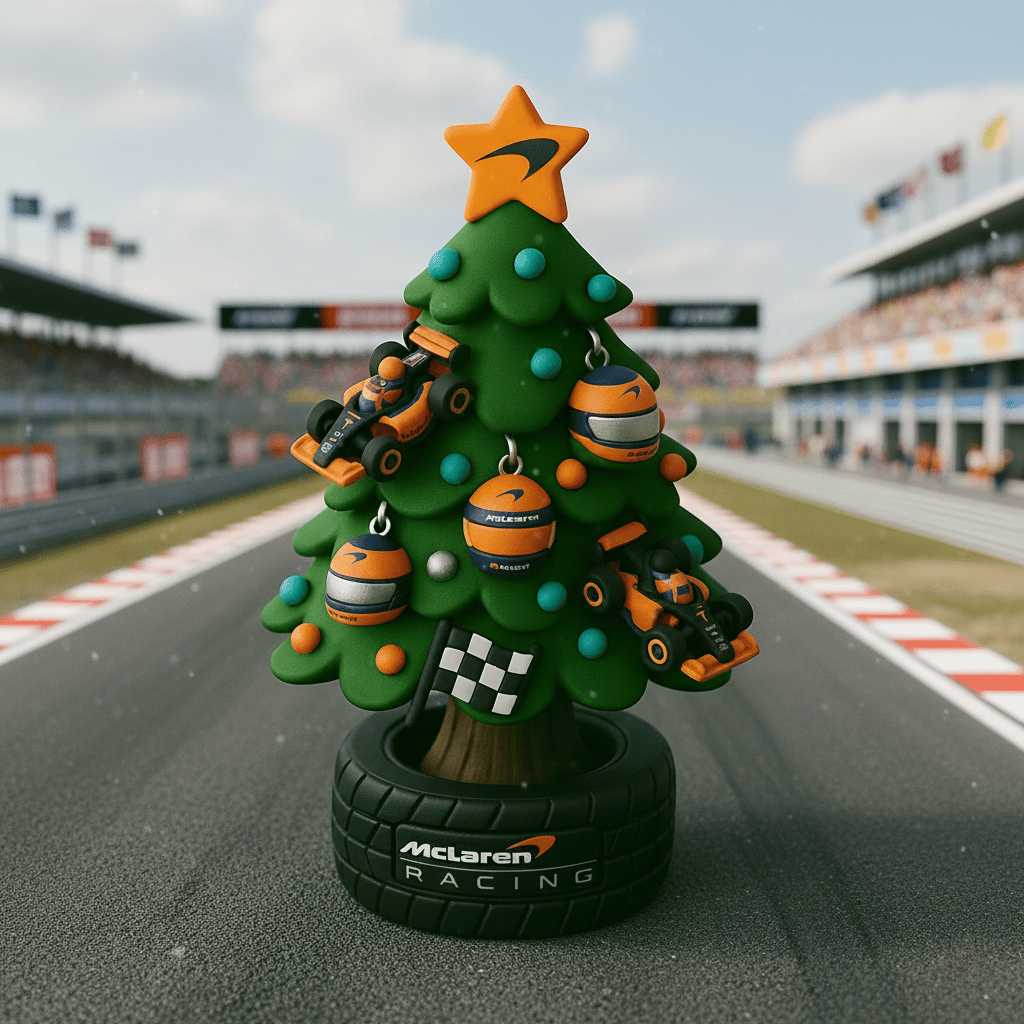 🎄🏎️ Miniatiūrinė F1 komandos stiliaus Kalėdų eglutė-LT