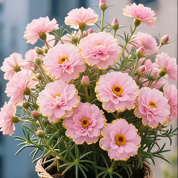 Portulaca de encaje dorado🌸✨ Hermosas flores dobles para un color de verano sin esfuerzo-ES