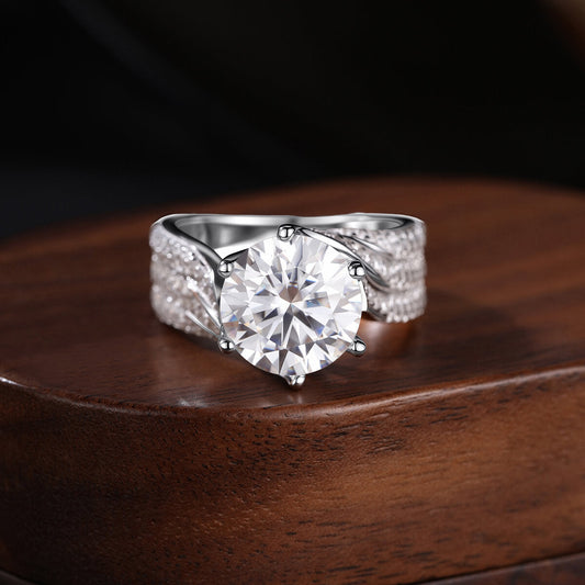 💖(ZADNJI DAN RAZPRODAJE - 80 % POPUSTA) Diamantni prstan z magnetnim moissanitom DIYSTARTM 💍-SI