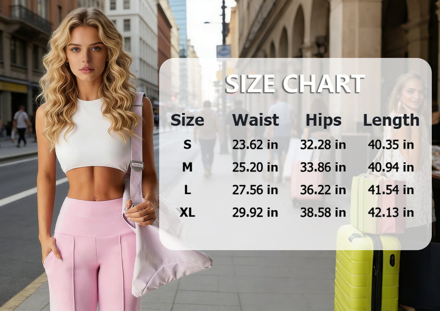 💕Γυναικείο μονόχρωμο παντελόνι σε ίσια γραμμή-GR