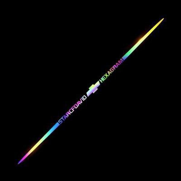 Pegatinas reflectantes láser de colores 3D para coche, 4 unidades-ES