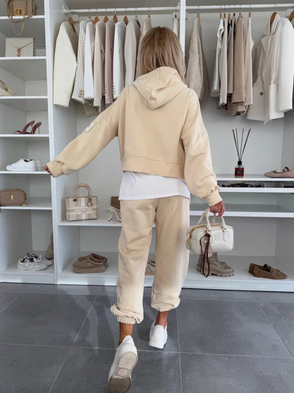 Traje cómodo de dos piezas de algodón.-ES