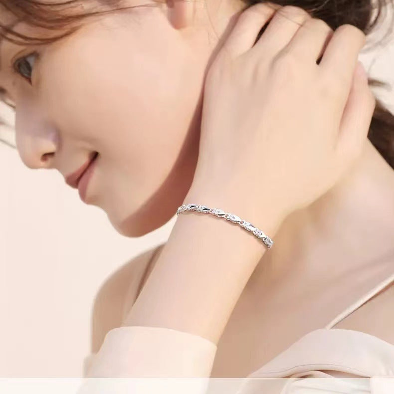 😀👉[Kupite 1, dobite 2 gratis]💖🍀Ženska zapestnica iz srebra 925-SI