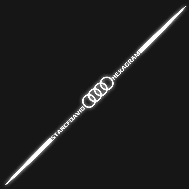 Pegatinas reflectantes láser de colores 3D para coche, 4 unidades-ES