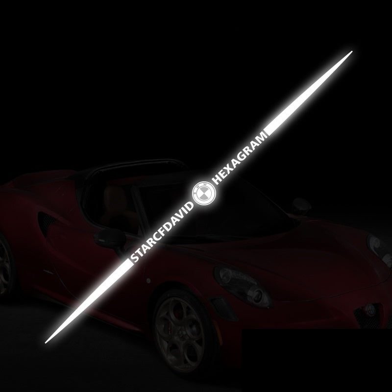 Pegatinas reflectantes láser de colores 3D para coche, 4 unidades-ES