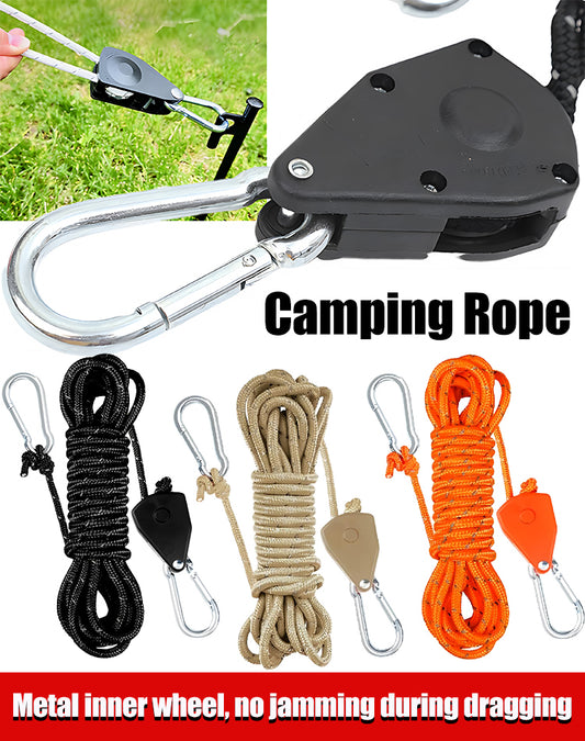 🏕️Vonkajší sťahovák lán s kladkou 📢【s lanom】