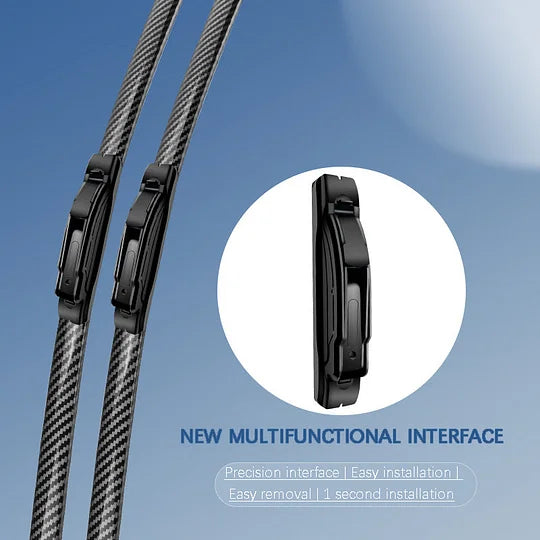 🌈 Escobillas limpiaparabrisas silenciosas sin hueso de fibra de carbono: haga que su viaje sea elegante, silencioso y cómodo!-ES