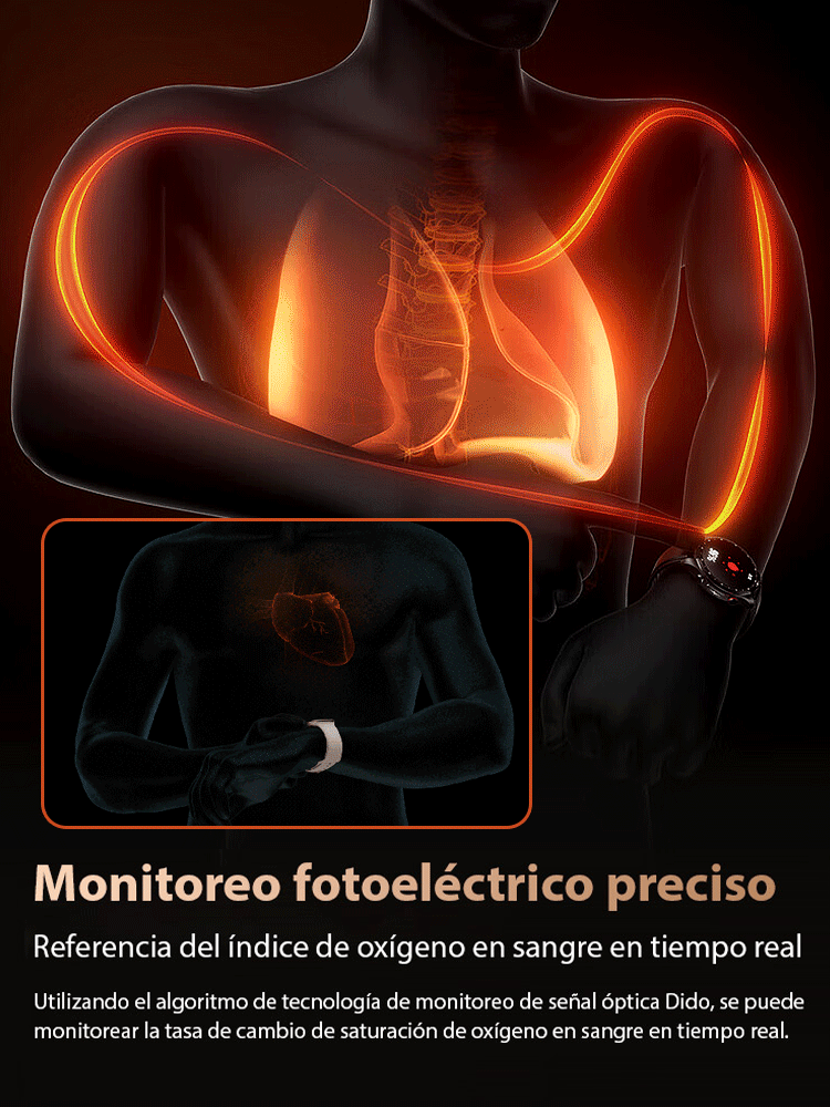 Watch4 Pro Blood Sugar Watch con correa de acero-ES