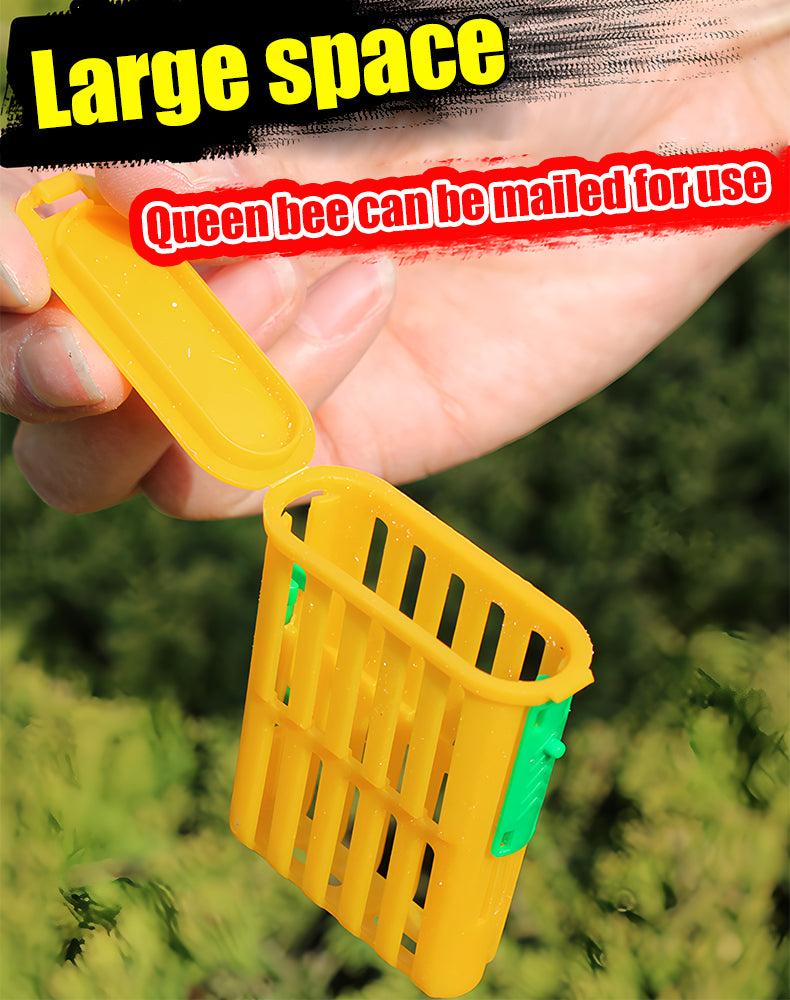 Jaula de cría de abejas reinas.🐝Jaula de reina con puerta corrediza de doble cara para transportar reinas.-ES