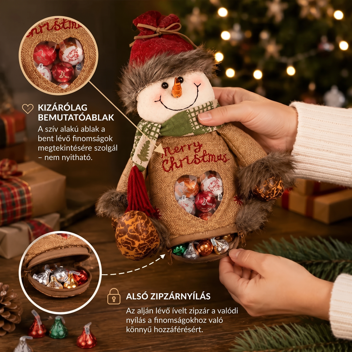 🎄🎁 Paskutinę dieną taikoma 49 % nuolaida! Kalėdiniai dovanų maišeliai su užtrauktukais – šventinis pakavimas 🎅✨-LT