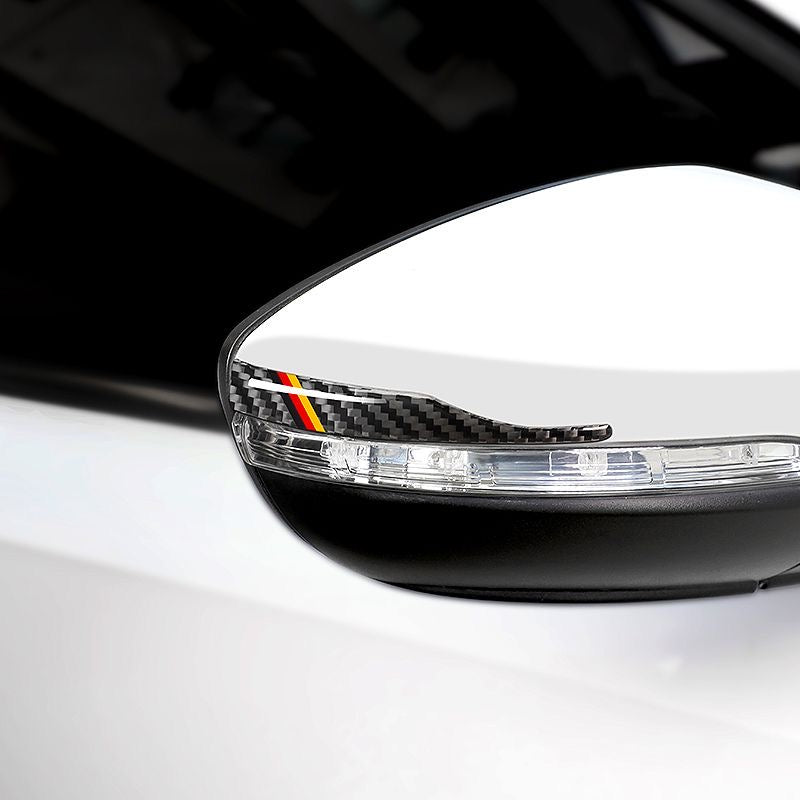 Naljepnica za ogledalo od karbonskih vlakana sa zaštitom od udara i logotipom-HR