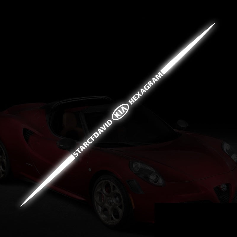 Pegatinas reflectantes láser de colores 3D para coche, 4 unidades-ES