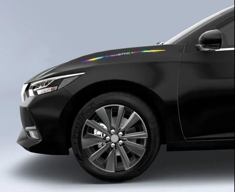 Pegatinas reflectantes láser de colores 3D para coche, 4 unidades-ES