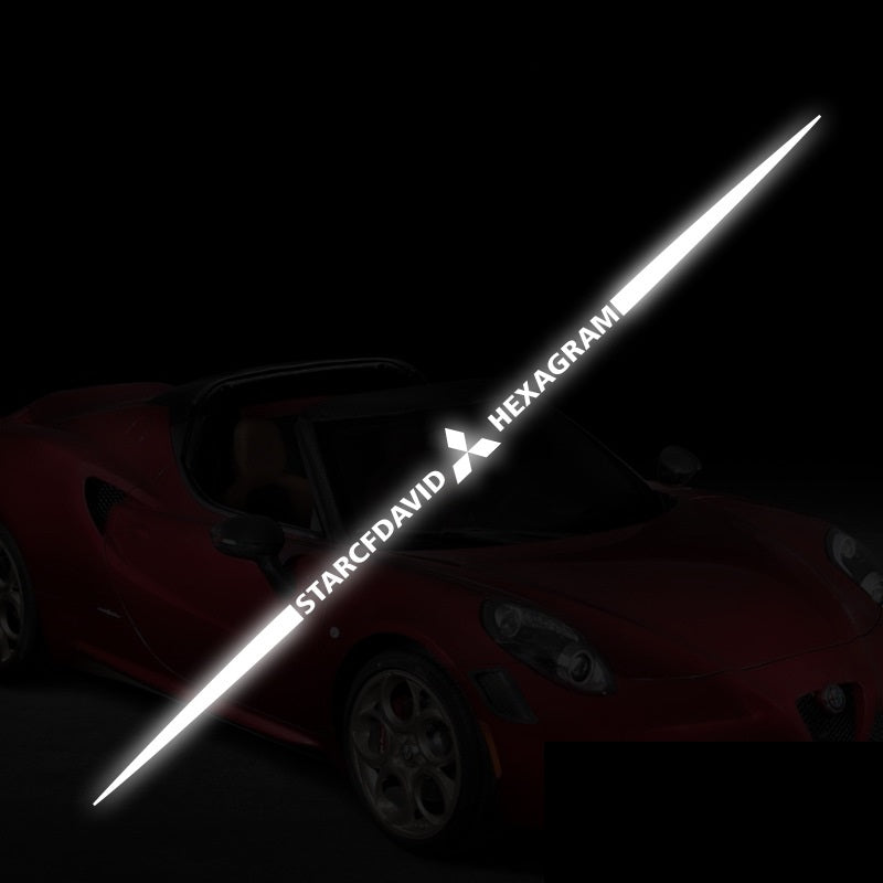 Pegatinas reflectantes láser de colores 3D para coche, 4 unidades-ES