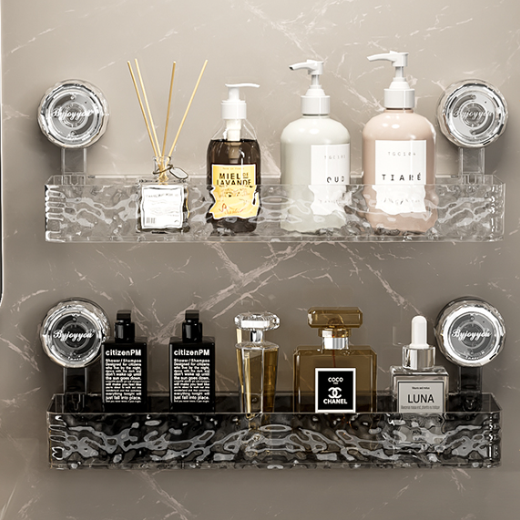 Organizador de pared transparente sin taladros: organizador triangular y rectangular multifuncional, extraíble y sin taladros.-ES