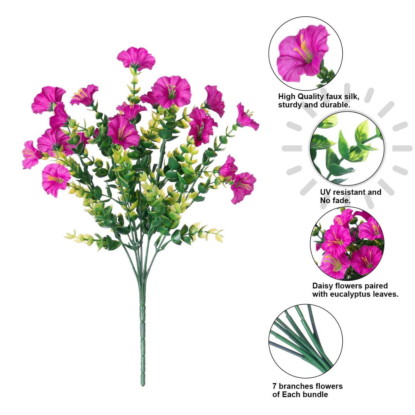 🔥 Zadnji dan –🔥 Umetni cvetovi petunije, odporni na UV-sevanje-SI