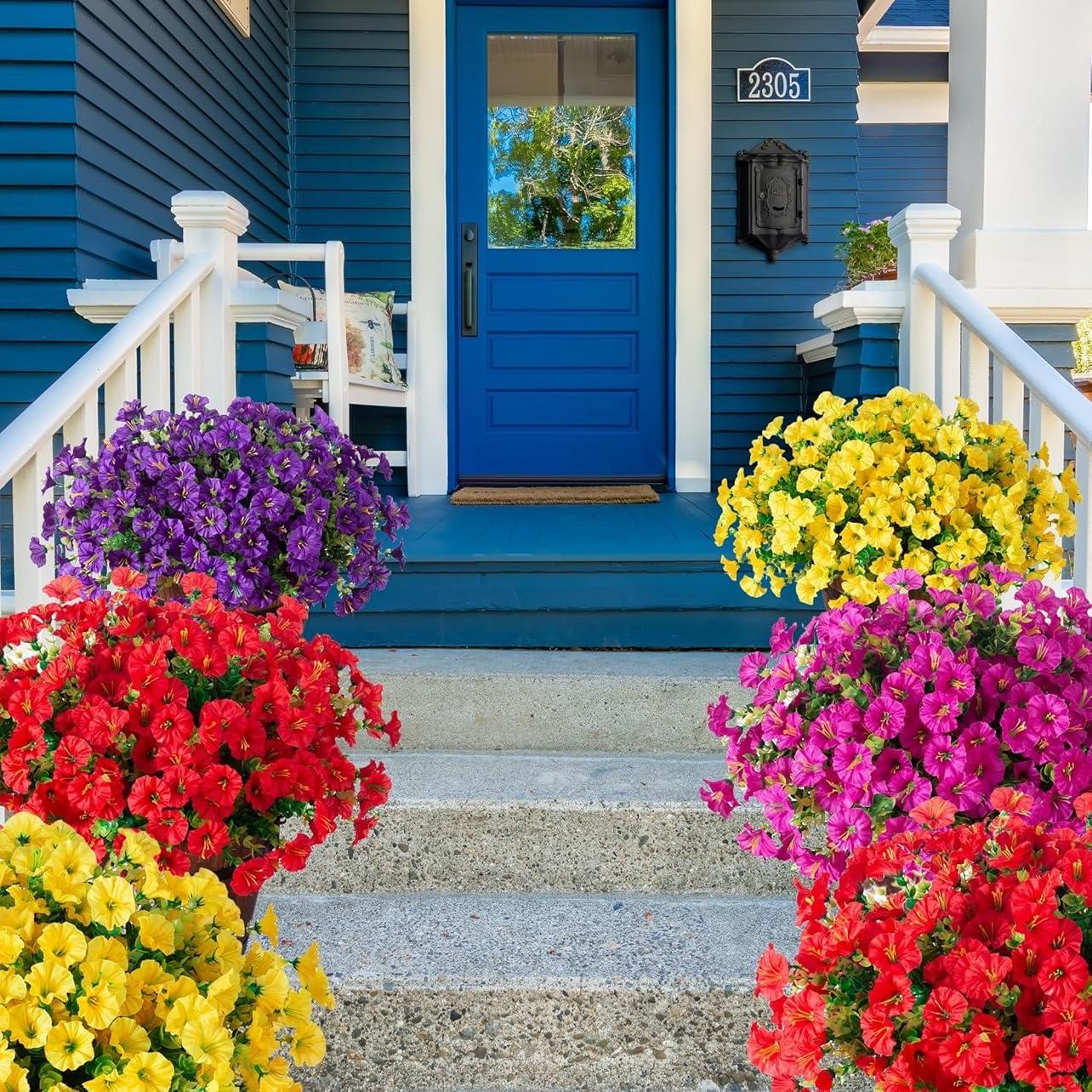 🔥 Zadnji dan –🔥 Umetni cvetovi petunije, odporni na UV-sevanje-SI