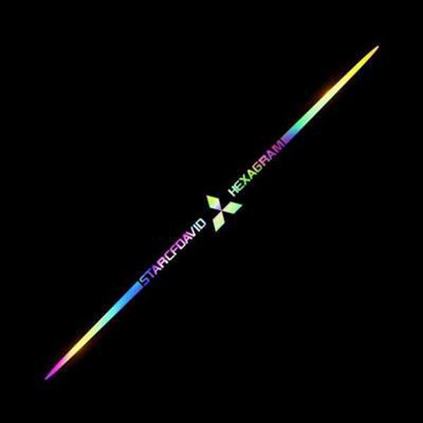 Pegatinas reflectantes láser de colores 3D para coche, 4 unidades-ES