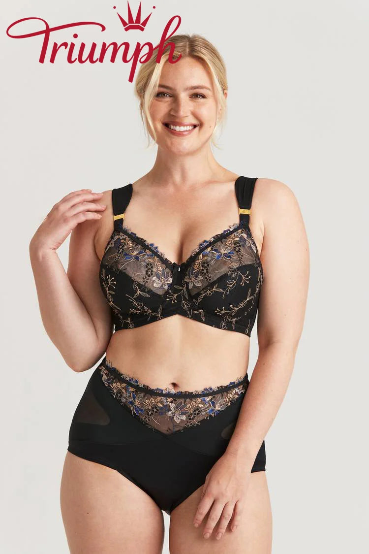 Triumph - 3 τεμ. (75A-120H) 💝- Ρομαντικό διπλό σουτιέν με κέντημα-GR