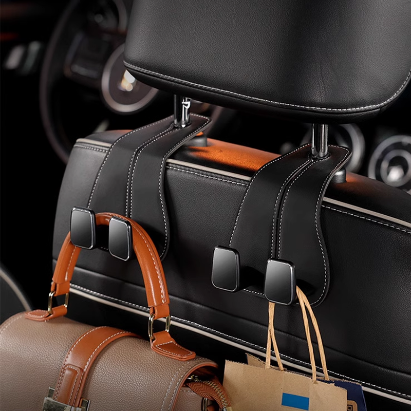 Gancho para asiento de coche LUXHOOK Premium: personalización de logotipo y ahorro de espacio-ES