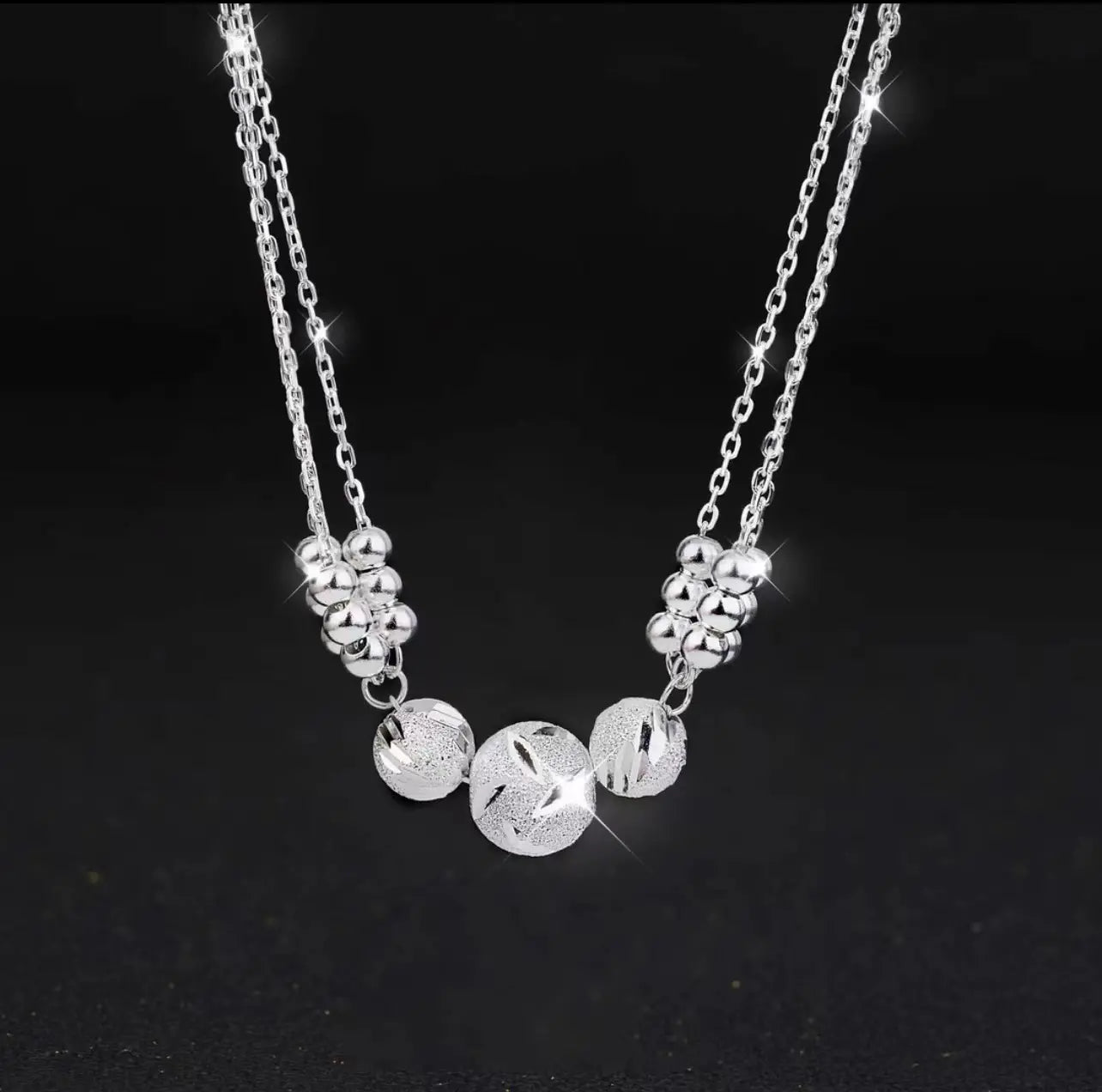 🎁🔥[Ogrlica + zapestnica]✨Komplet nakita z gravirano srebrno ogrlico-SI