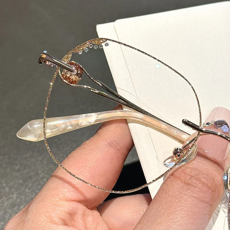 SIEVIEŠU AIZSARDZĪBAS BRILLES AR DIMANTA RĀMĪJU ZILU GAISMU-LV