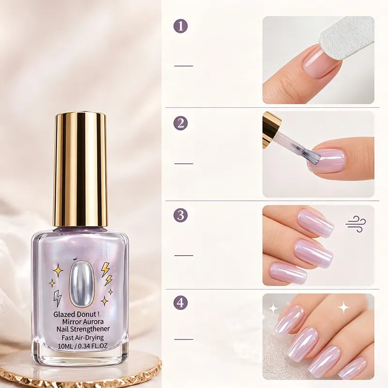 📢📢Kupite 2, dobite 1 gratis!! ⏰Lilac Glossy Mirror Nail Care Balzam za nego nohtov-SI
