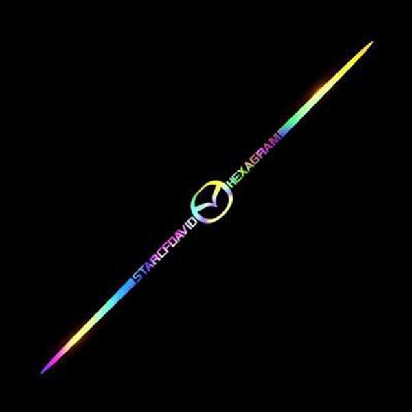 Pegatinas reflectantes láser de colores 3D para coche, 4 unidades-ES