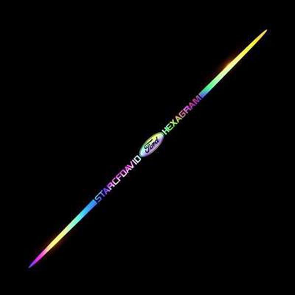 Pegatinas reflectantes láser de colores 3D para coche, 4 unidades-ES