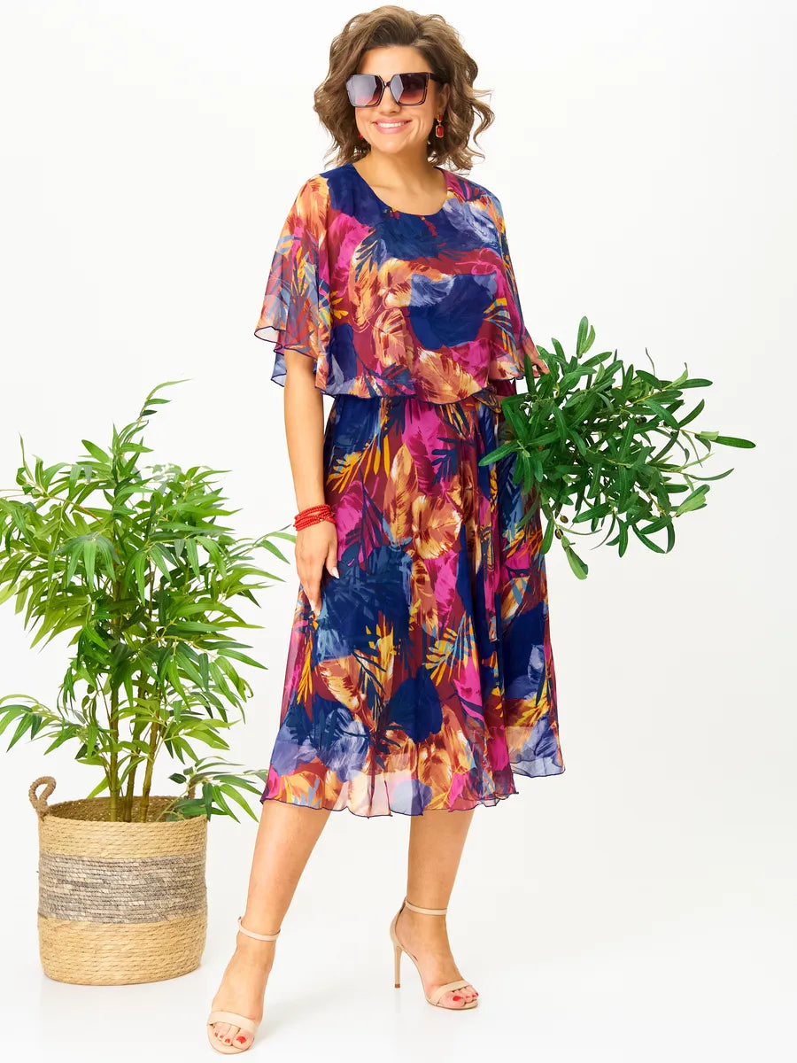 😎💃Nauji vasaros produktai💥[S-5XL]Laisva šifono suknelė dideliu dydžiu | Patogūs ir kvėpuojantys, puikiai tinka vasarai-LT